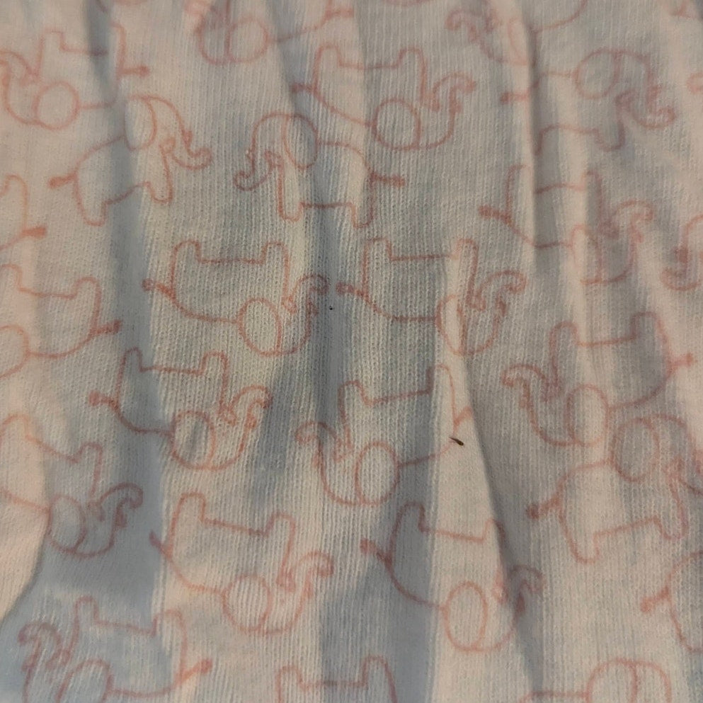 Carter's Baby Girls Pink Elephant Print One-Piece Bodysuit 9 Months