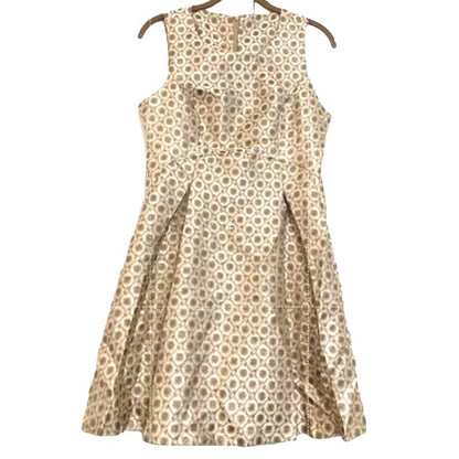 Romeo Juliet Couture Metallic Shimmer Cocktail Dress Sz Medium in Black Gold NWT