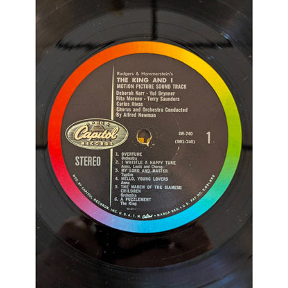 Vintage The King and I Soundtrack Capitol SW 740 Rainbow Label Vinyl LP