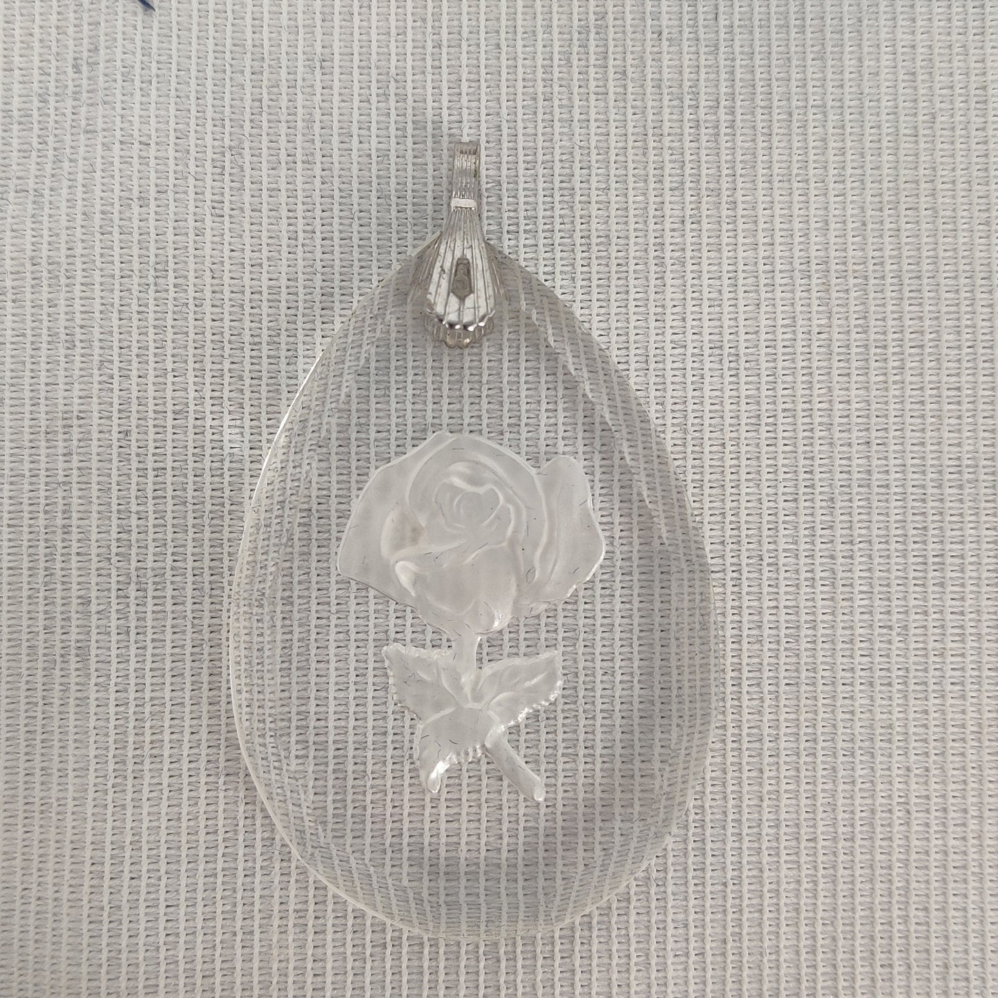 Little Gallery Faceted Lead Crystal Rose Pendant Necklace Hallmark