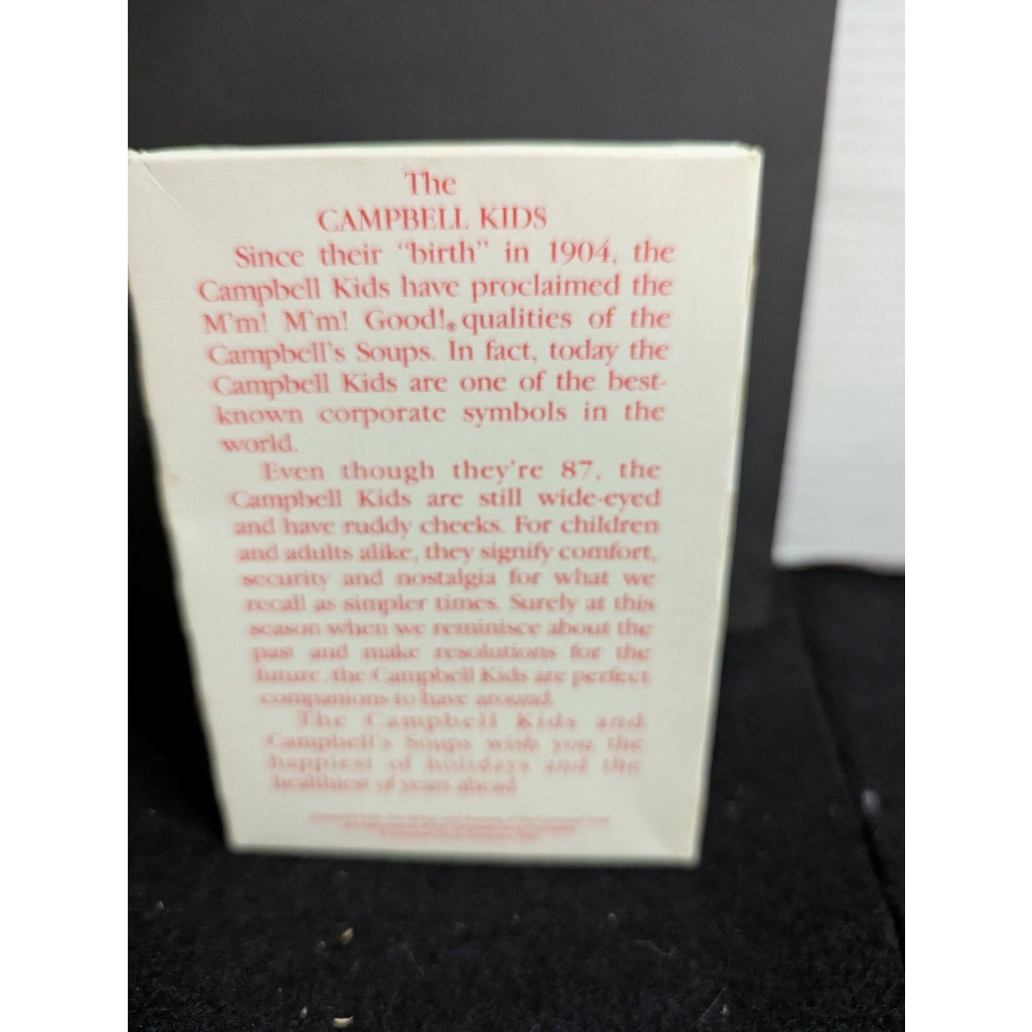 Vintage 1991 Campbell's Kids Collector's Edition Christmas Ornament