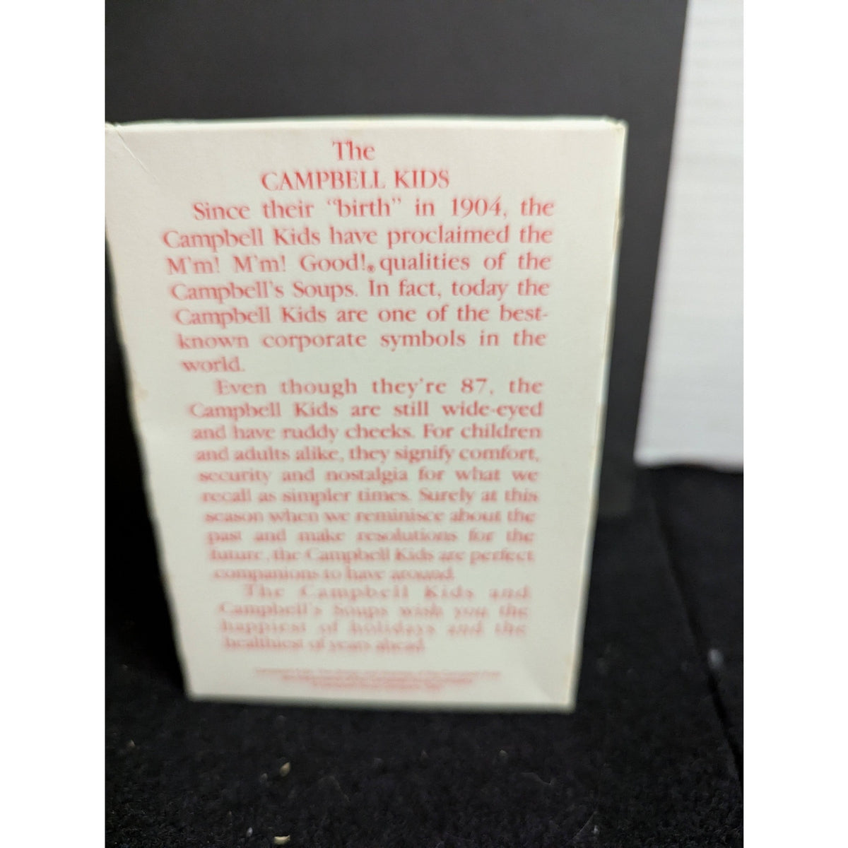 Vintage 1991 Campbell's Kids Collector's Edition Christmas Ornament