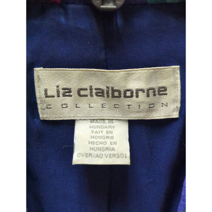 Vintage Liz Claiborne Tropical Hawaiian Floral Rayon Blazer Jacket 90s Vibrant