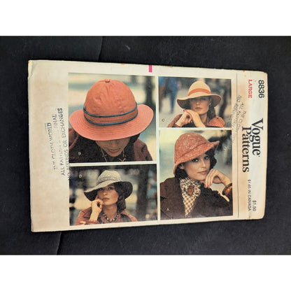 Vintage Pattern Sewing Crafts Hobby Vogue 8836 Large hat