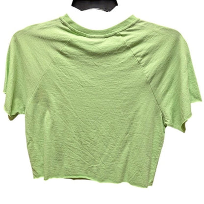 Topshop green short sleeve cut off crop top Size 6 NEW casual crew neck