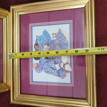 Vintage Barbara Lavallee Alaskan Art Prints Lot of 2 Framed Matted 1990