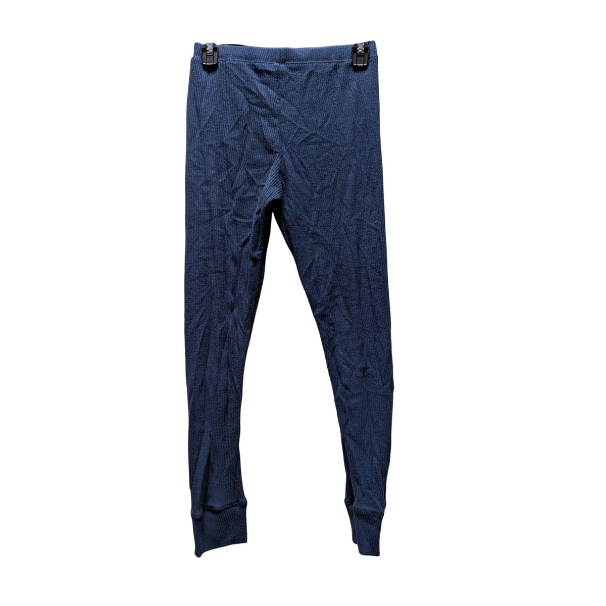 FREE PRESS Size Medium Ribbed Leggings Blue Pajama Bottoms Joggers