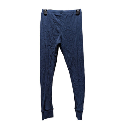 FREE PRESS Size Medium Ribbed Leggings Blue Pajama Bottoms Joggers