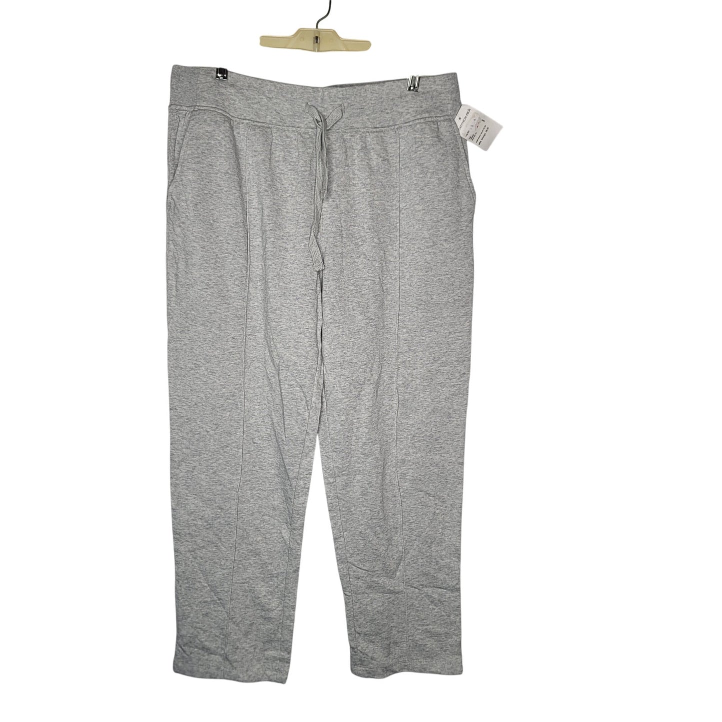 Alternative Sweatpants Drawstring Elastic Waist Heather Gray Large front seam
