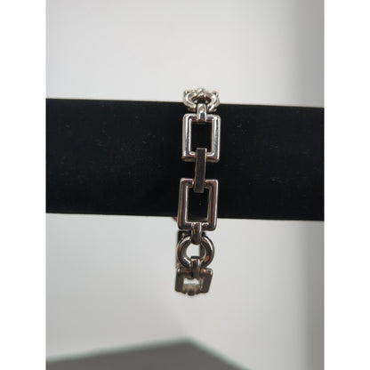 Vintage Times Square Geometric Bracelet Watch Silver Needs battery