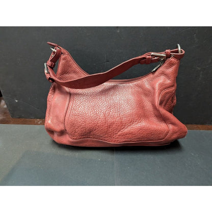 So Rachel by Longaberger Hobo handbag purse Wine leather PreOwned