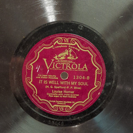 Vintage 78 Record LP Album Disc Shellac Vinyl 1301 Louise Homer Contralto