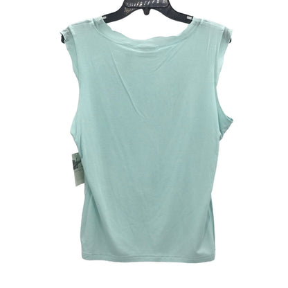 Axcess Liz Claiborne Company Sleeveless V-Neck Tank Top Aqua Large