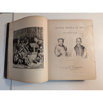 Antique 1885 Little People of Asia Hardcover Book Olive Thorne Miller Dutton