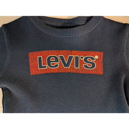 Streetwear Levi's Toddler Boys Black Long Sleeve Embroidered Logo Shirt NWT 2T