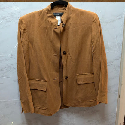Jones New York Camel Silk Linen Blend Blazer Jacket Corporate Career 4