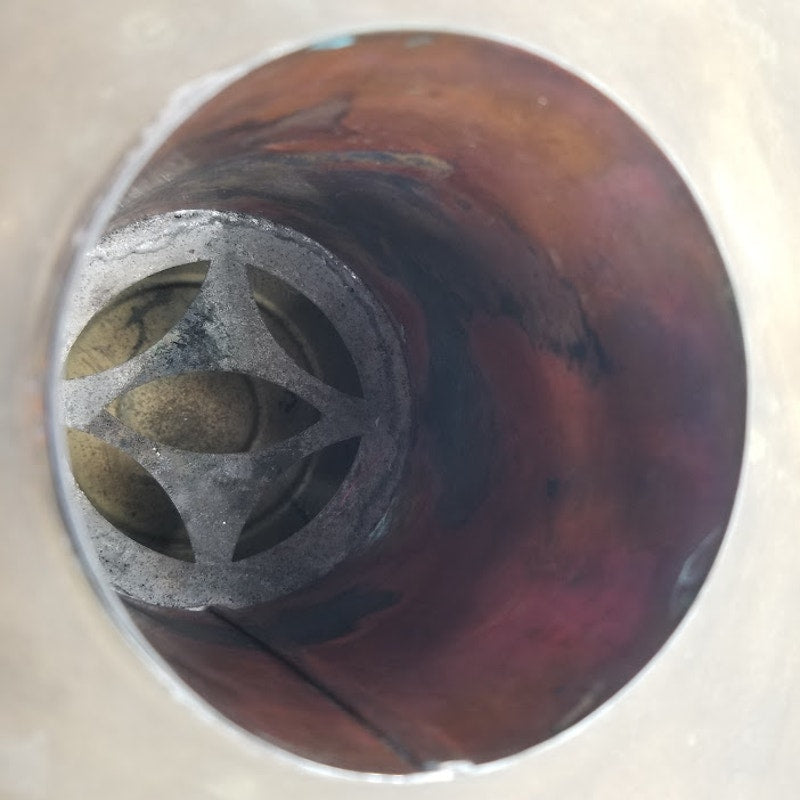 Vintage Chinese Mongolian Firepot Brass Hot Pot Chimney Chafing Dish 37"