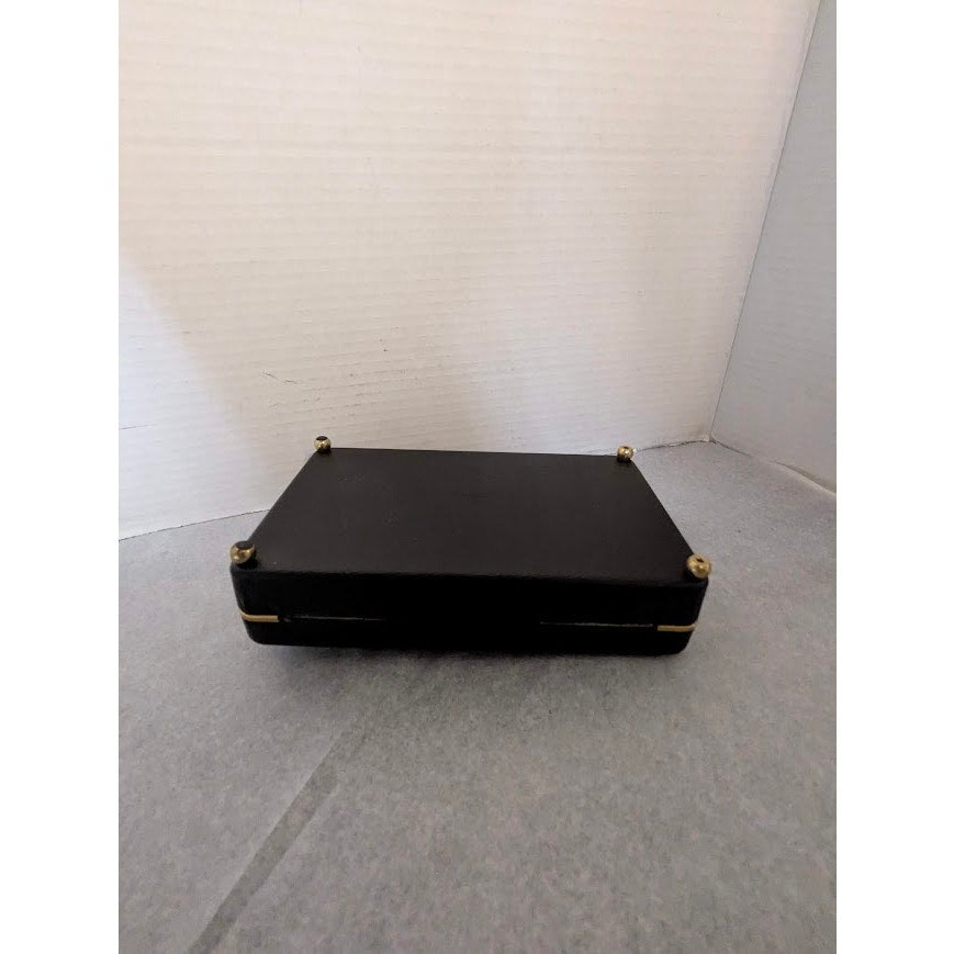 Vintage Mid Century Men’s MCM Bowling Motif Faux Leather Valet Box