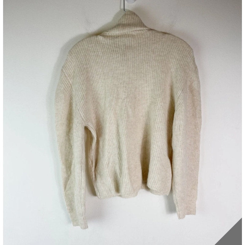 Topshop NWT Women's Cowl Neck Wool Blend Ribbed Long Sleeves Sweater Size 4