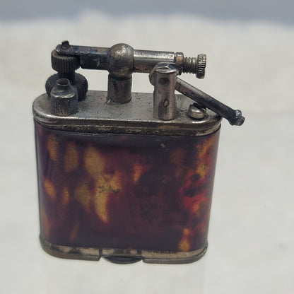 Vintage Thorens Style Lift Arm Pocket Lighter Antique Tortoiseshell Art Deco