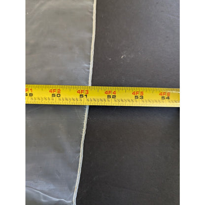 VTG. Sheer oblong white table runner Painted floral design 51" x 20" rolled edge