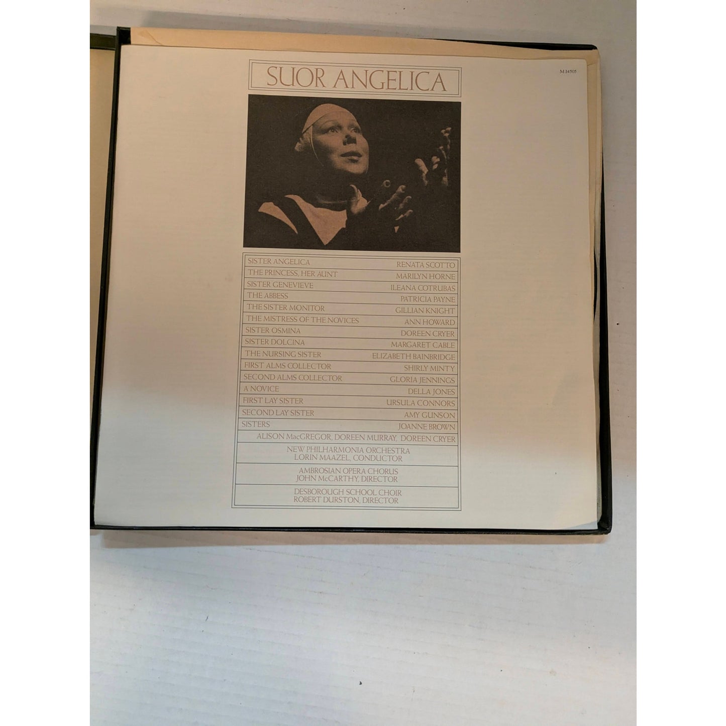 Vintage Puccini Suor Angelica Renata Scotto Columbia Masterworks M34505 Vinyl LP