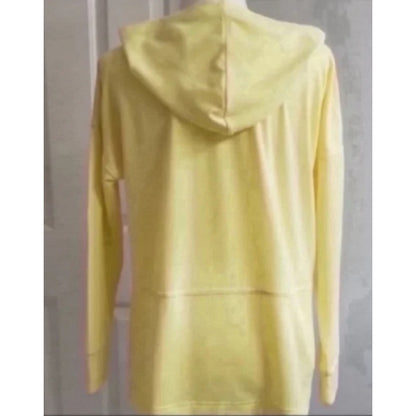 MELLODAY Sweatshirt Lemon Yellow Size XL Hoodie Long Sleeve Pockets NEW