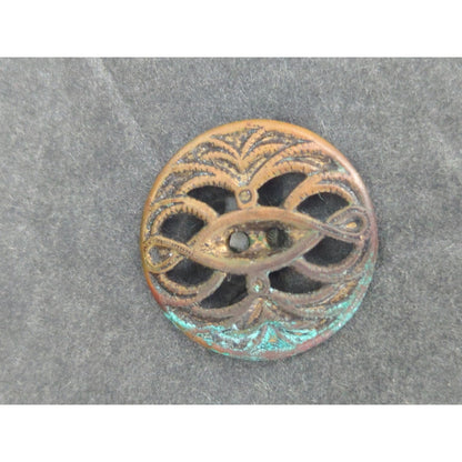 LOT FF of 10 Antique Vintage Victorian Brass Mixed Materials Buttons ESTATE FIND
