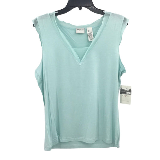 Axcess Liz Claiborne Company Sleeveless V-Neck Tank Top Aqua Large
