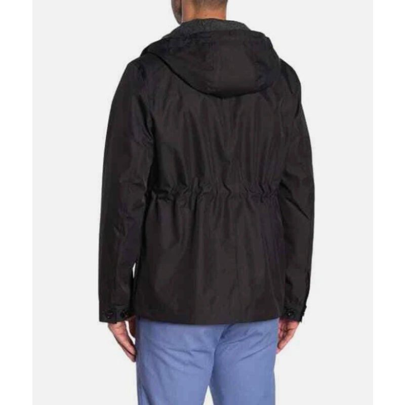 Ted Baker LondonLARGE Mens bLACK Hooded Waterproof Field Jacket Pockets Size 5
