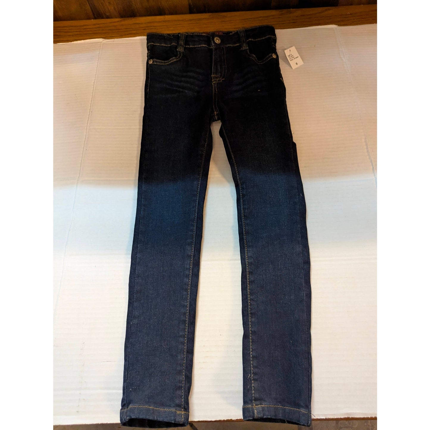 7 For All Mankind Girls Blue Pearl Dark Wash Skinny Jeans Size 6 NWT