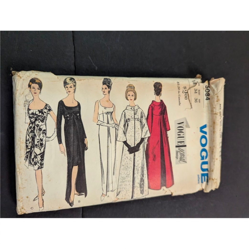 Vintage Pattern Sewing Crafts Hobby VOGUE 3084 Size 14 bust 34 hip 36