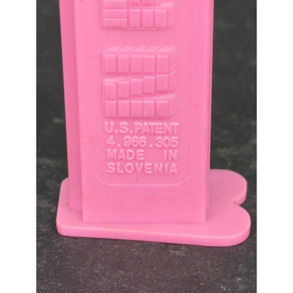 1998 Vintage Easter Bunny Pez Dispenser Pink Stem Collectible