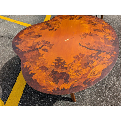Buchschmid & Gretaux Inlay Inlaid Marquetry 3 pc. Coffee table and 2 End Tables