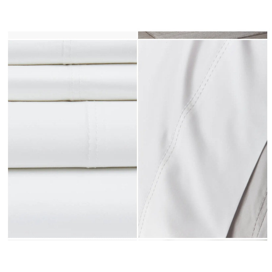 400 Thread Count Organic Cotton Sateen Sheet Set Nordstrom NEW White Queen