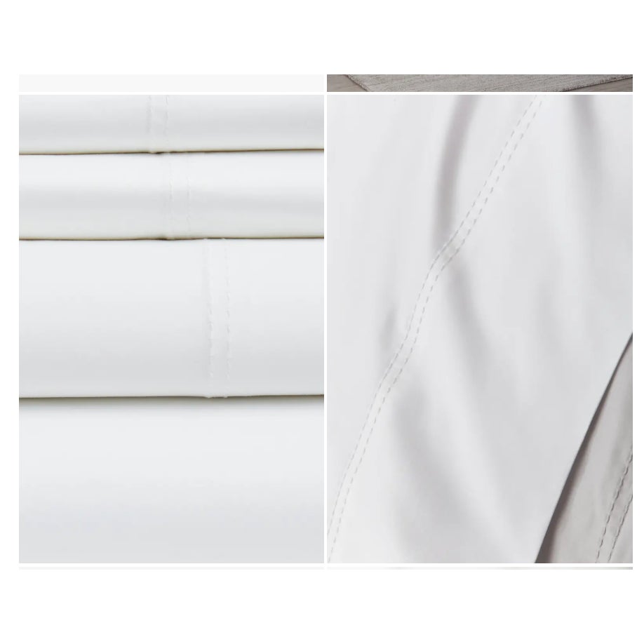 400 Thread Count Organic Cotton Sateen Sheet Set Nordstrom NEW White Queen
