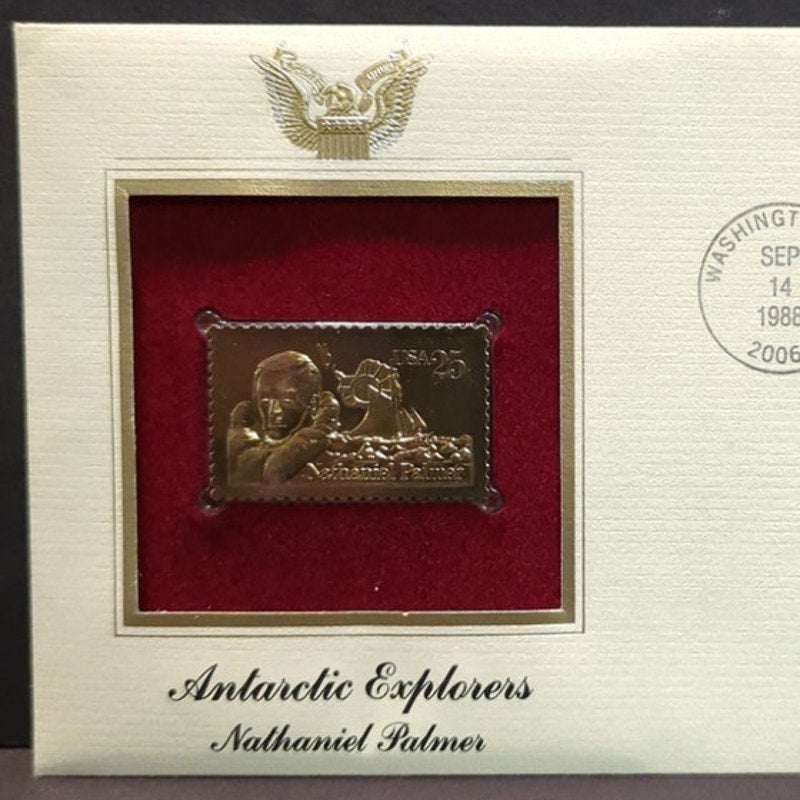 Golden Replicas of United States Stamps Collectible 22kt Gold 1988 ANTARCTIC