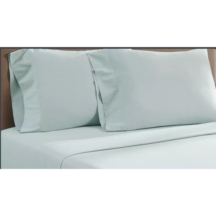 Aircloud Teal Blue Duvet Cover Set 100% Cotton w/ 2 Pillowcases Soft Breathable