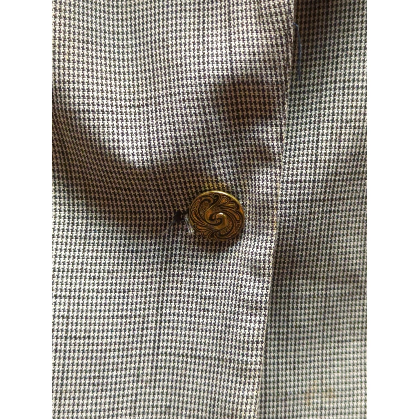 Sellecca Vintage Plaid Blazer Jacket Grey Textured Office Career Chic Size 20