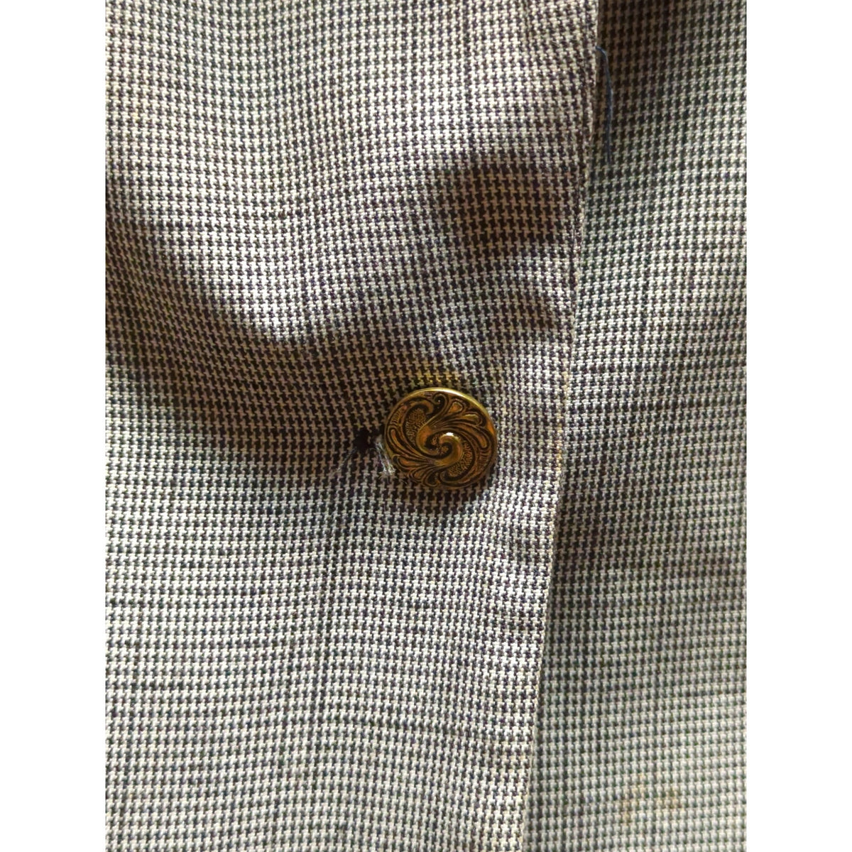 Sellecca Vintage Plaid Blazer Jacket Grey Textured Office Career Chic Size 20
