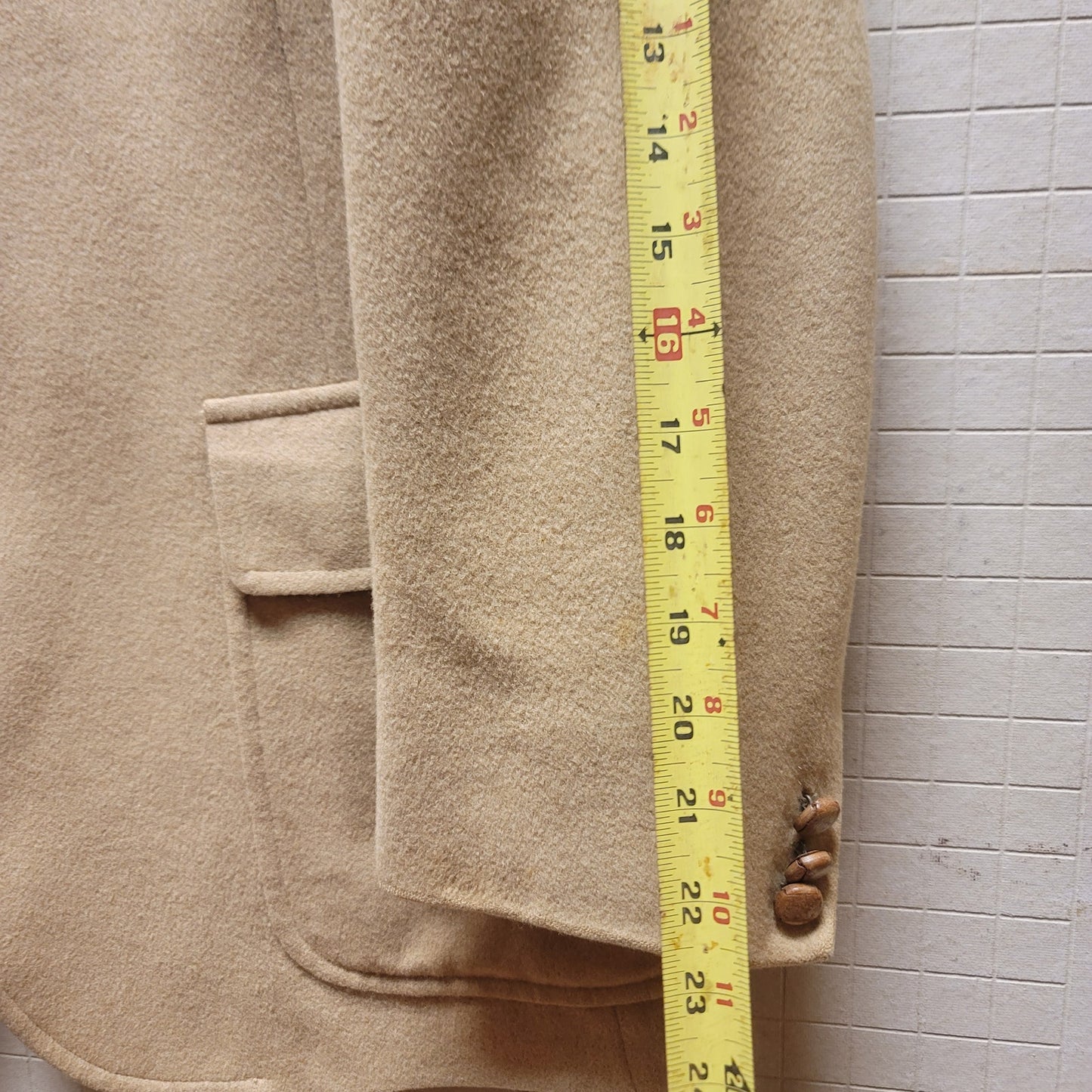 Mark IV vintage Coat Buckhead 100% Camel hair blazer L / XL 2 button pockets TAN