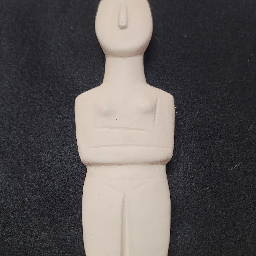 Naxos Cycladic idol statue figurine art history museum replica large plaster