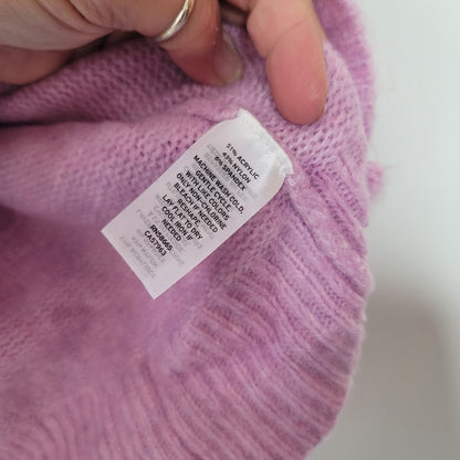 NEW Caslon Size XL Crew Neck Pink Tulle Knit Pullover Sweater