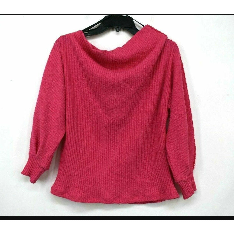 Gibson SMALL Marilyn Off the Shoulder Sweater Regular Petite Boat Neck Cotton