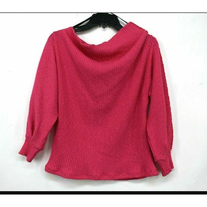 Gibson SMALL Marilyn Off the Shoulder Sweater Regular Petite Boat Neck Cotton