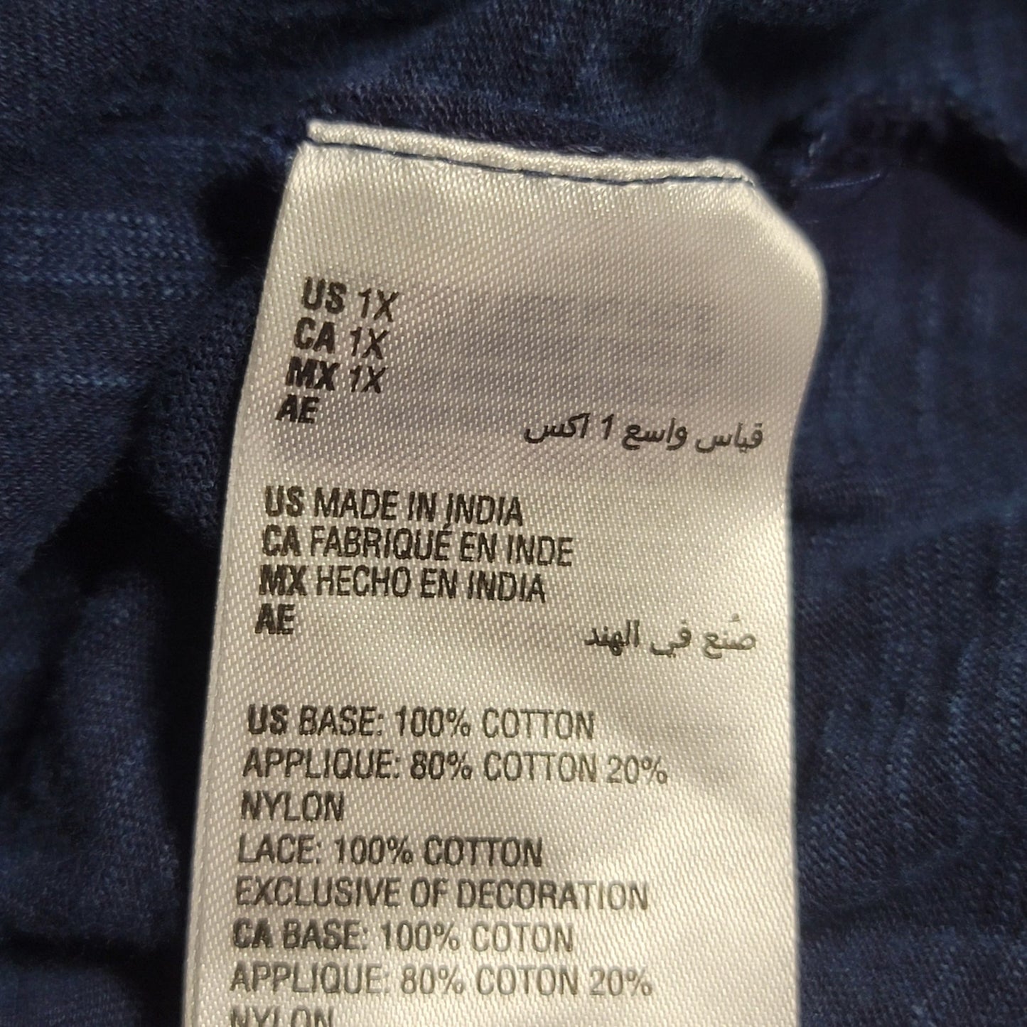 Style & Co Blue Embroidery Boho Blouse Size 1X