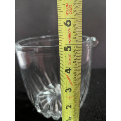 Vintage Petite Glass Ice or Champagne Bucket With Handle Nubs