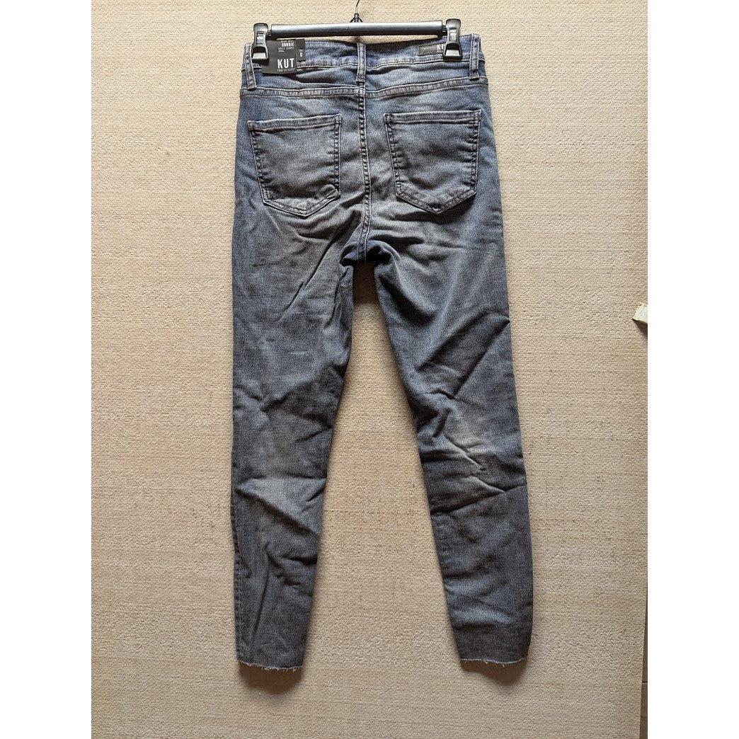 KUT from the Kloth Connie Ankle Jeans Pants destroyed Size 0 NEW high rise
