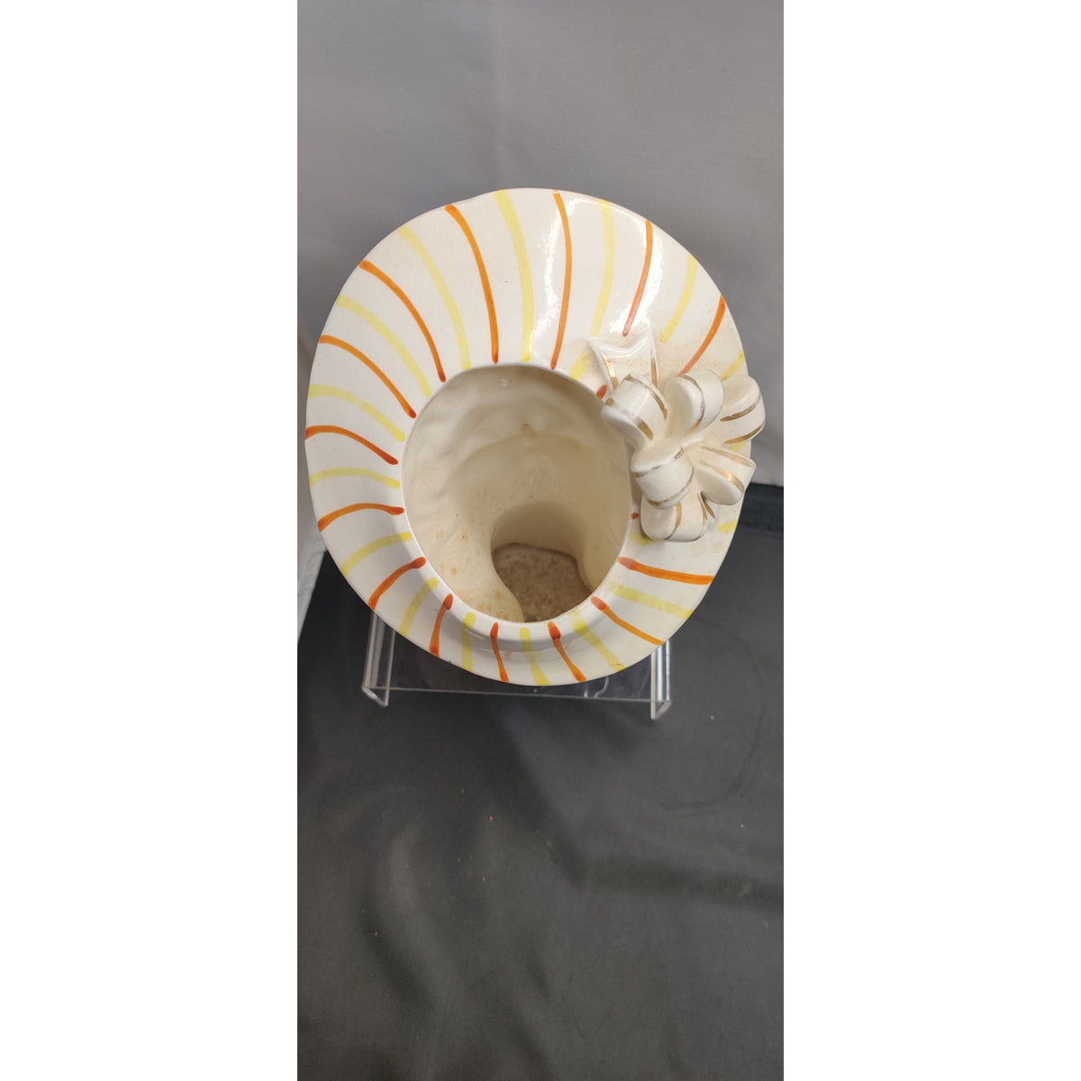 Vintage 1950s Napco Lady Head Vase Planter Striped Hat Collectible MCM Kitsch