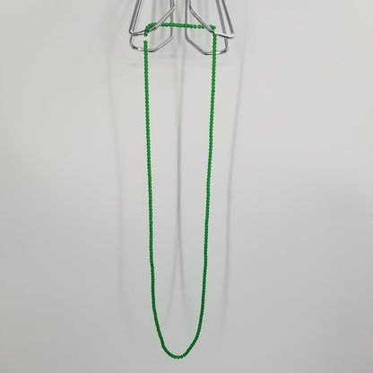 1 strand of round glass beads 13.5" green craft jewelry necklace
